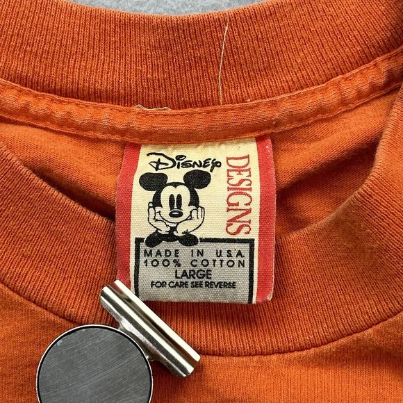 Vintage Disney The Lion King Shirt Mens Large Orange All Over Print AOP 90s - Picture 2 of 12